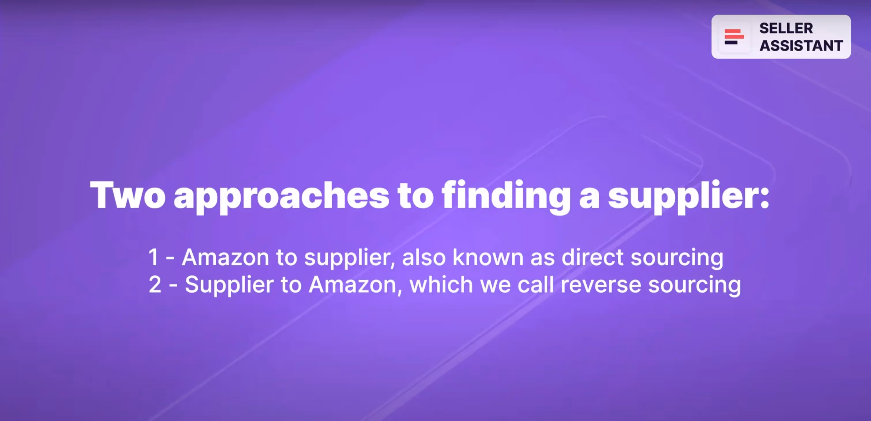 Two approaches to finding a supplier