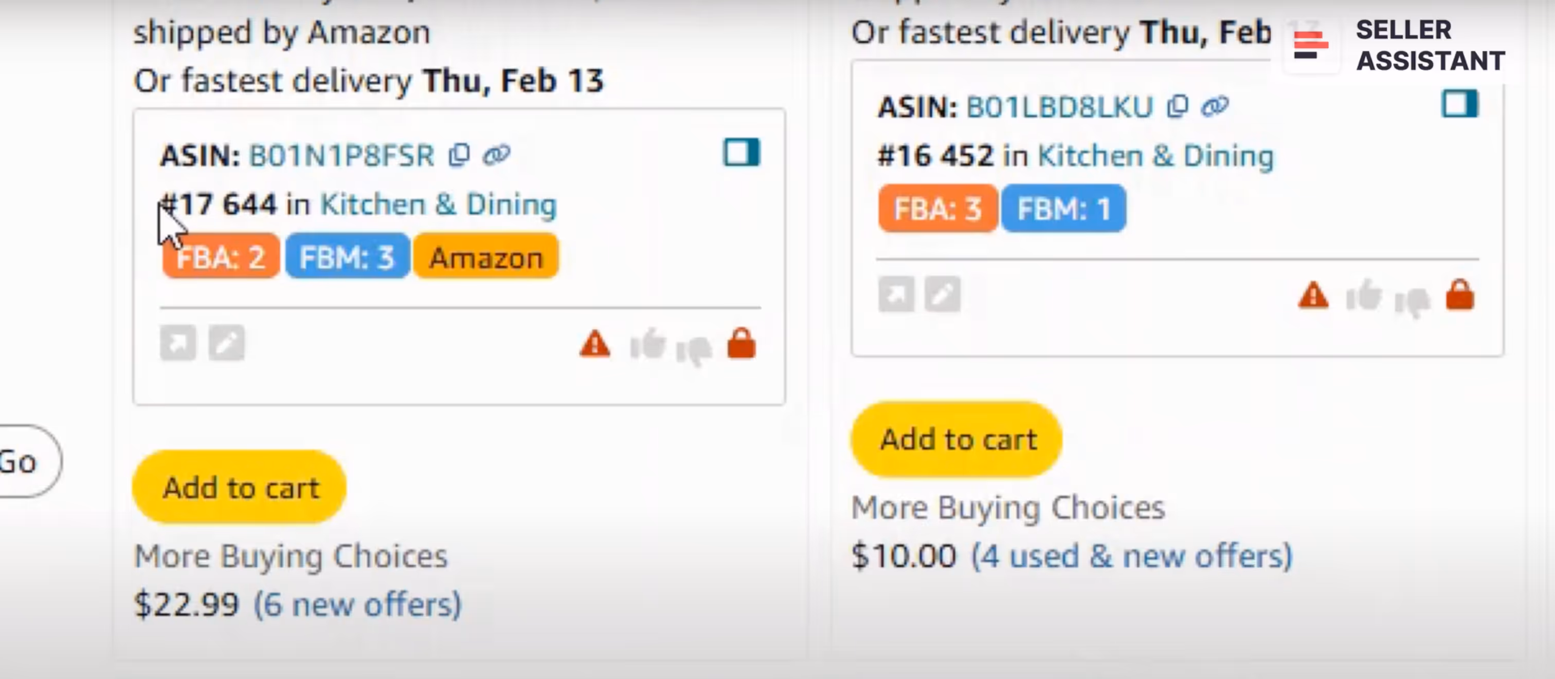 You can see the product’s ASIN and BSR