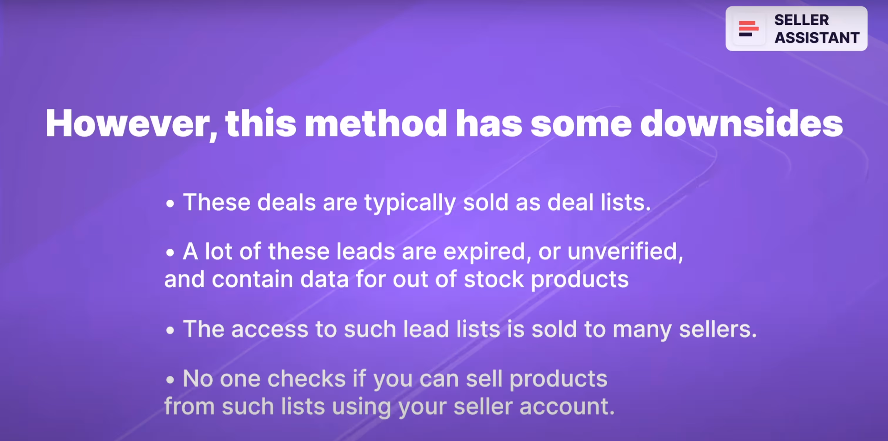 Lead lists (pros and cons)
