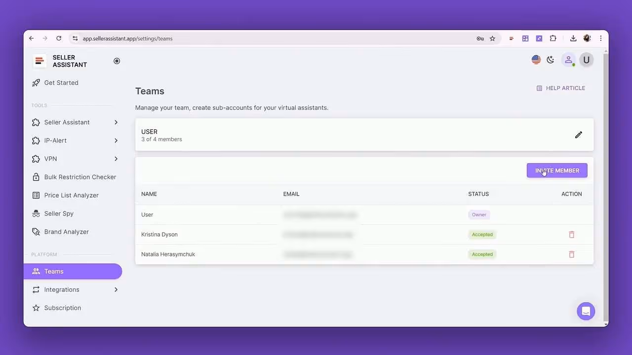 Virtual Assistant Account