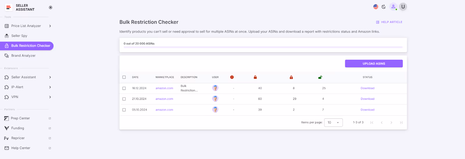 Bulk Restriction Checker