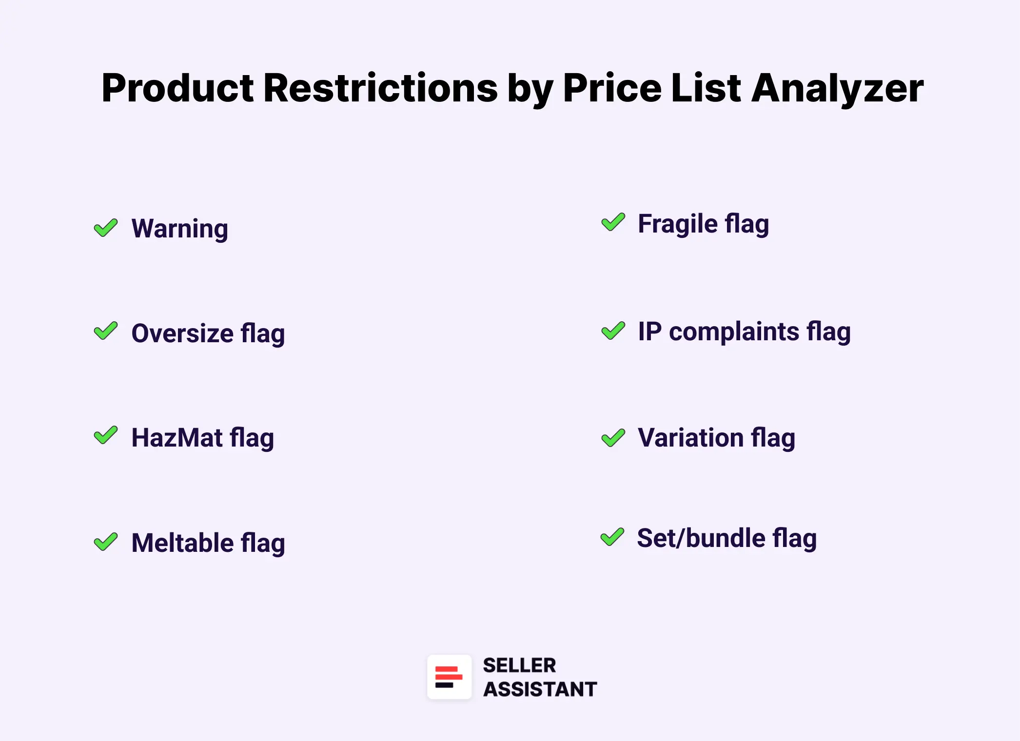 Restricciones y banderas de productos