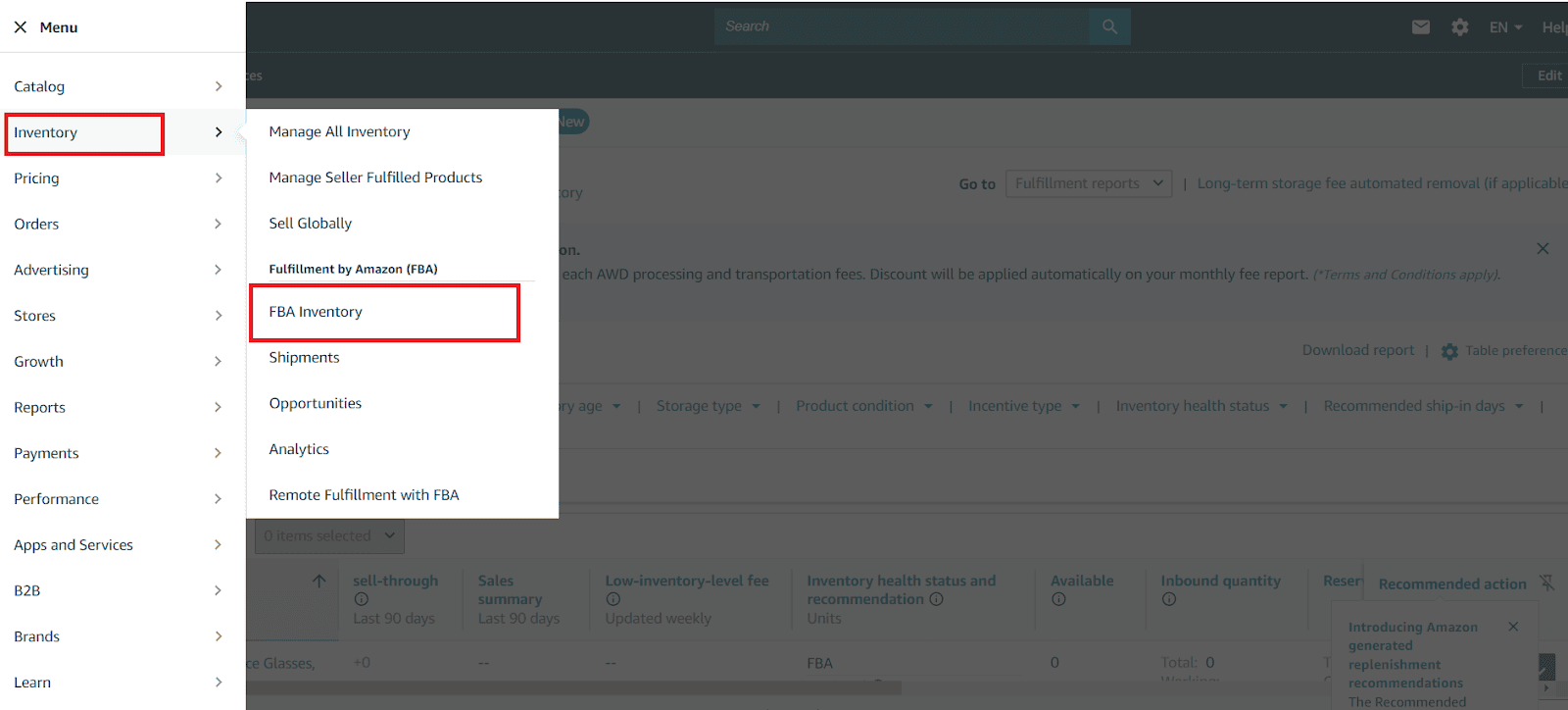 Start by finding the product you want to ship to FBA.