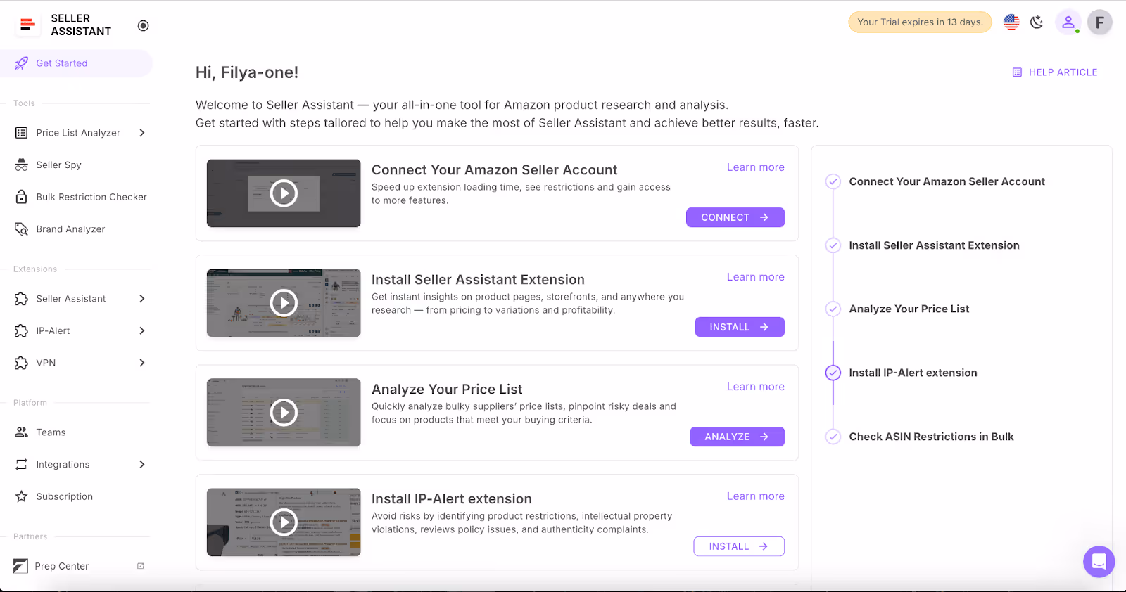 Access your Personal Account