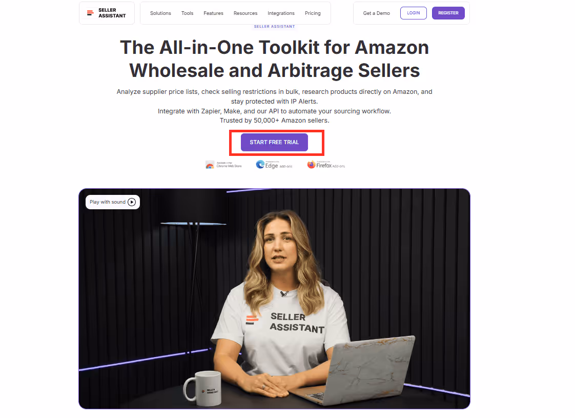 Go to Seller Assistant website