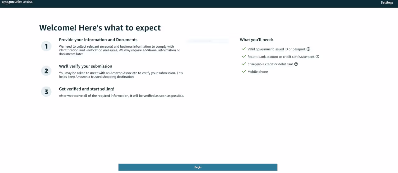 Prepare your business and personal details