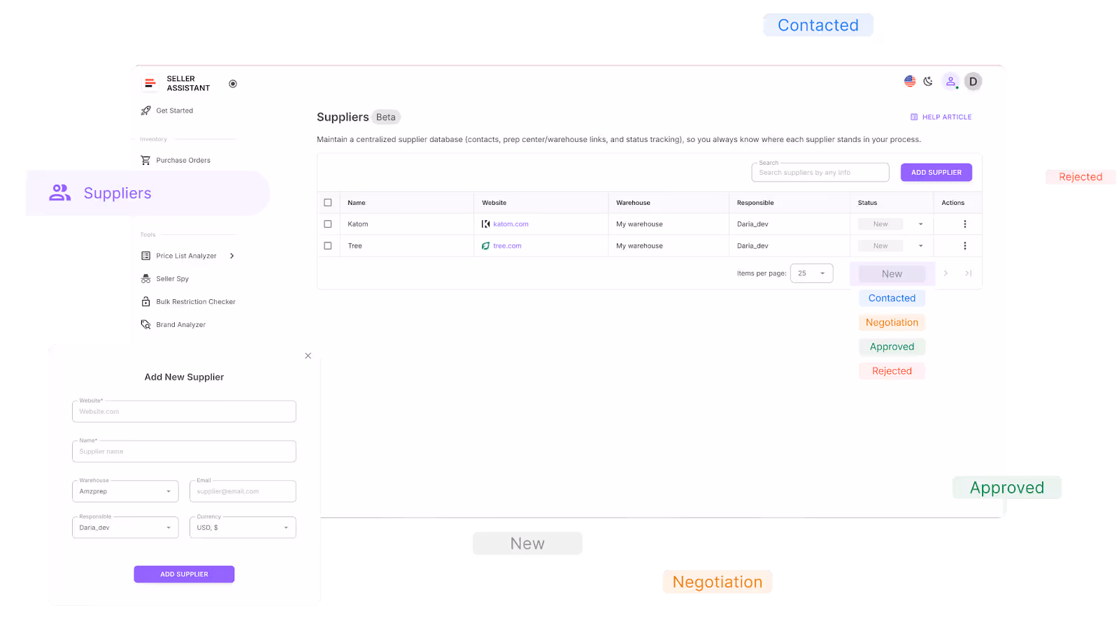 Suppliers Database