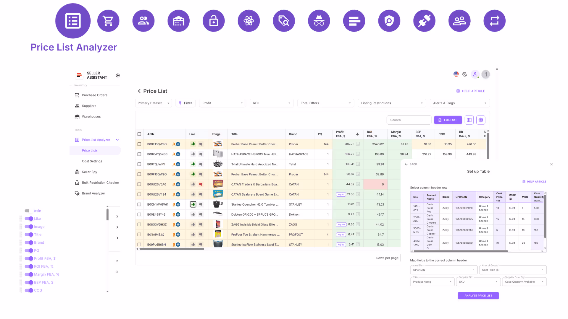 Price List Analyzer