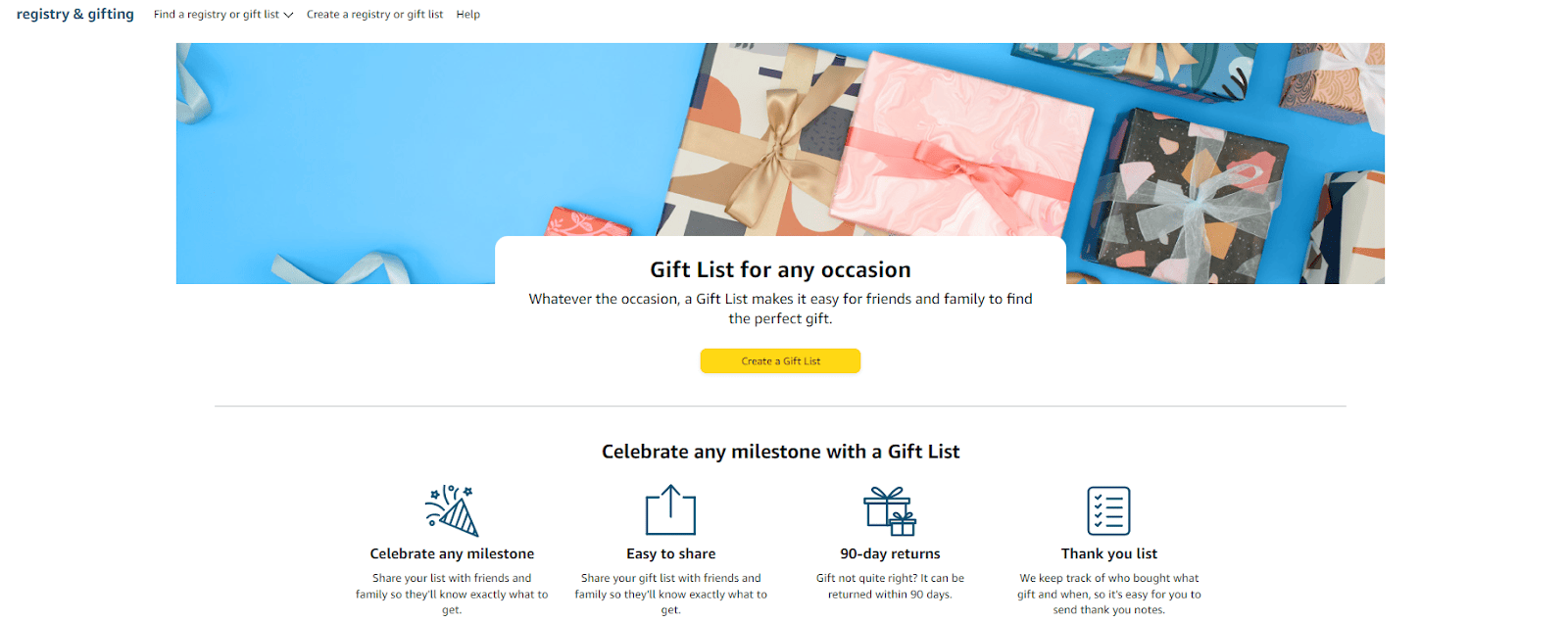 Custom Gift List