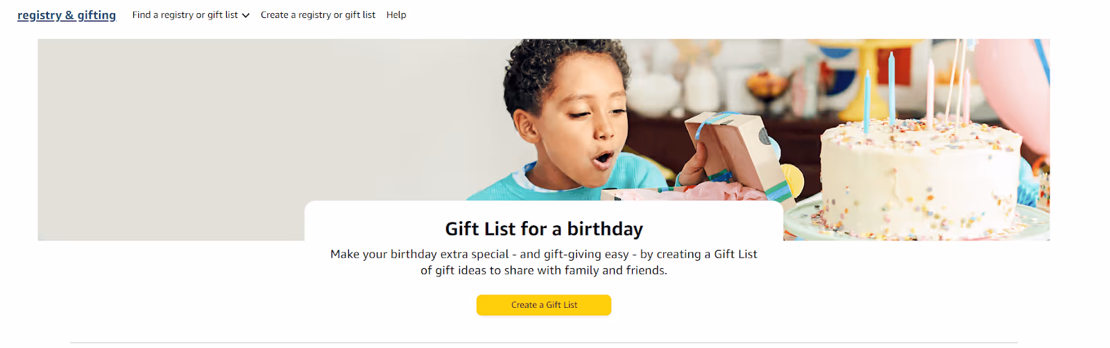 Birthday Gift List