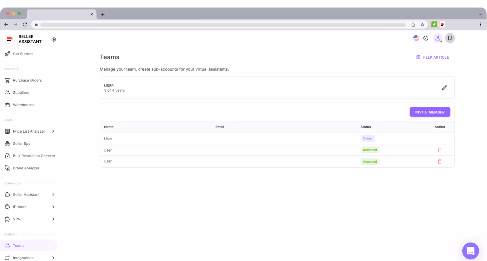 Virtual Assistant Account
