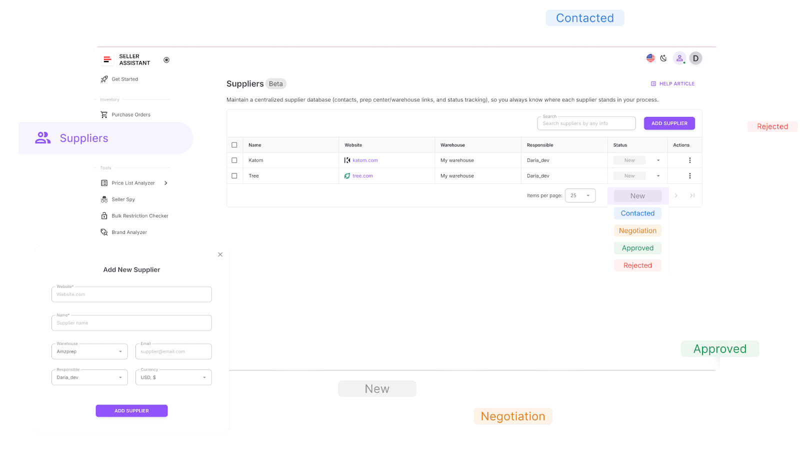Suppliers Database