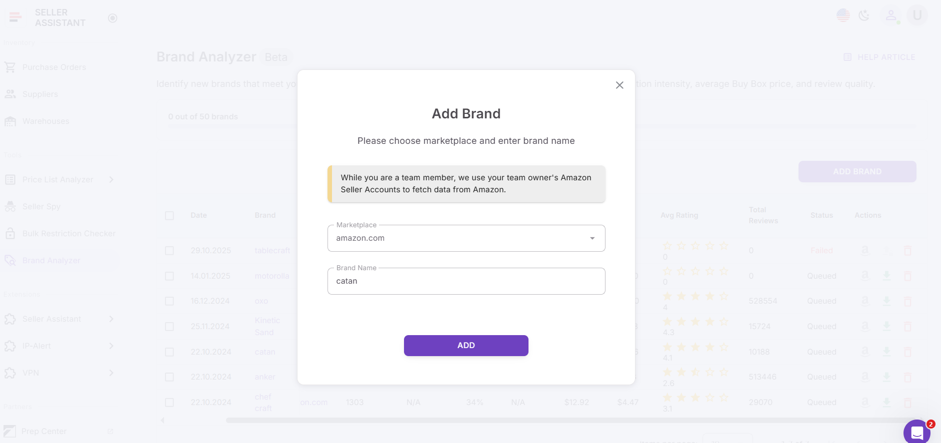 Introduzca los detalles de la marca