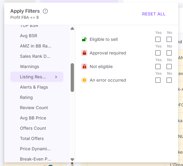 Uyarılar ve ikazlar filtreleri