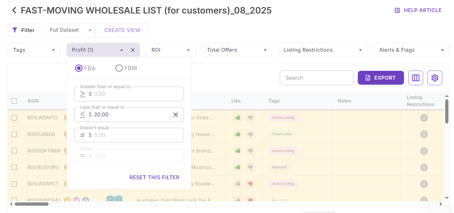 Kârlılık eşiklerini belirleyin
