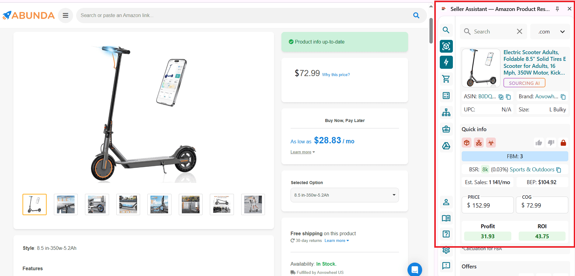 Vista de Panel Lateral