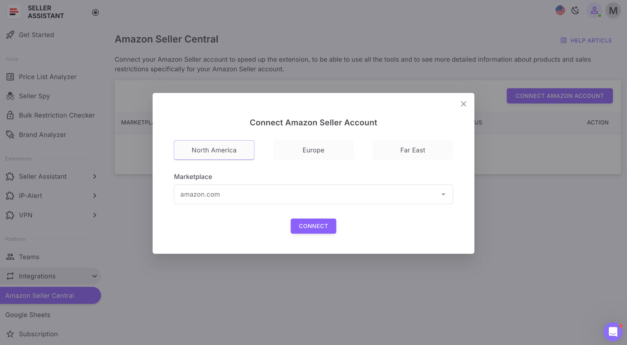 Connect your Amazon account
