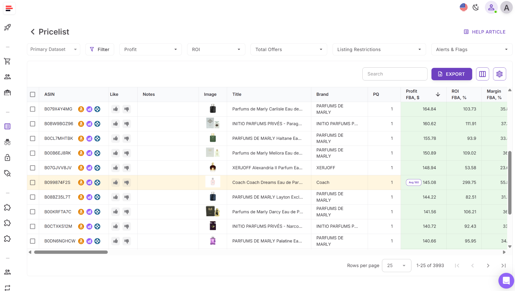 Revisa los resultados: trabaja en la tabla de la interfaz de usuario o descarga el XLSX