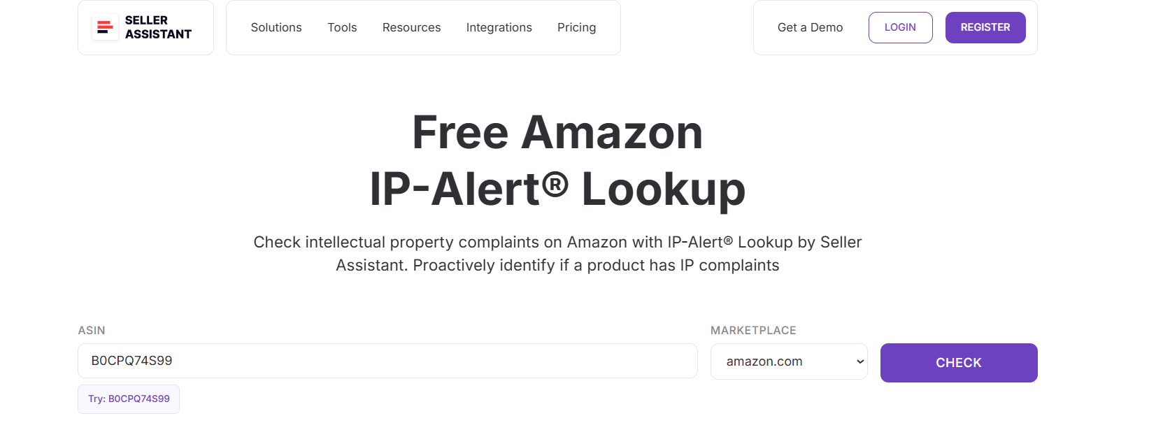 Free Amazon IP-Alert&reg; Lookup
