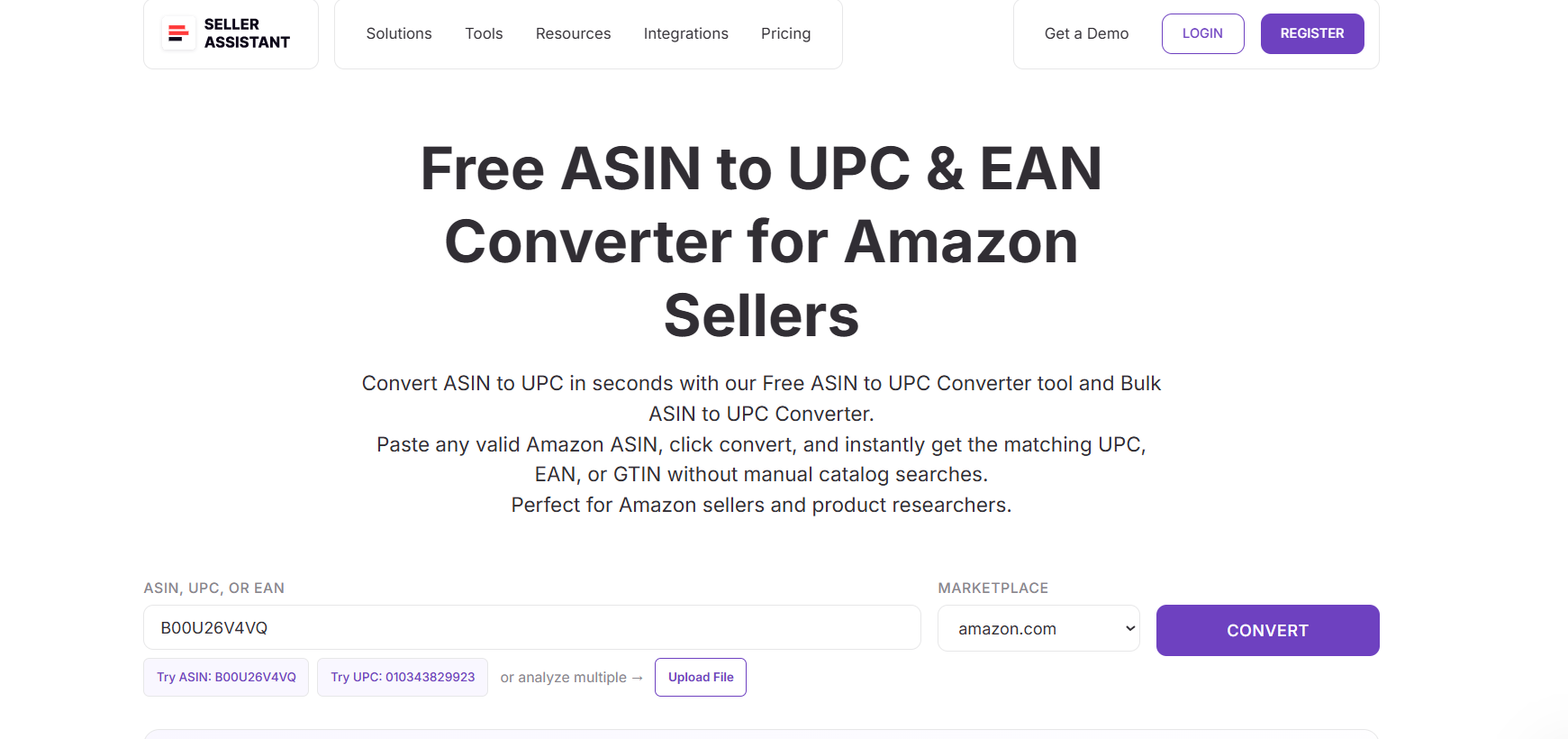 Free Amazon ASIN to UPC Converter