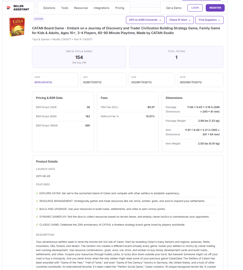 Review Free Amazon ASIN Lookup product results