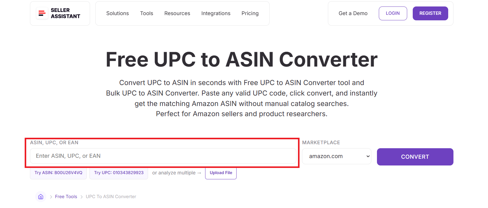Enter the UPC you want to convert
