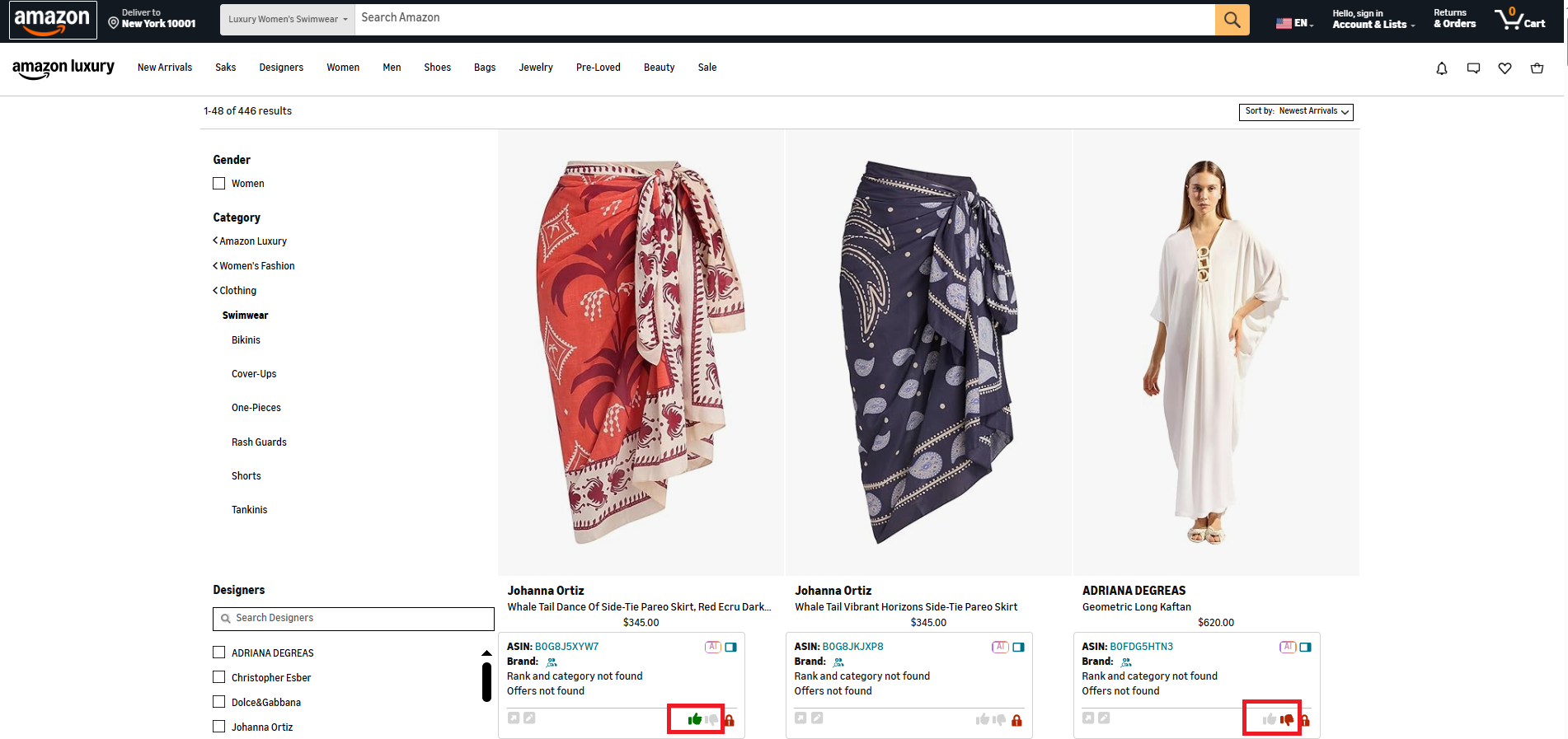 Likes and Dislikes in Quick View