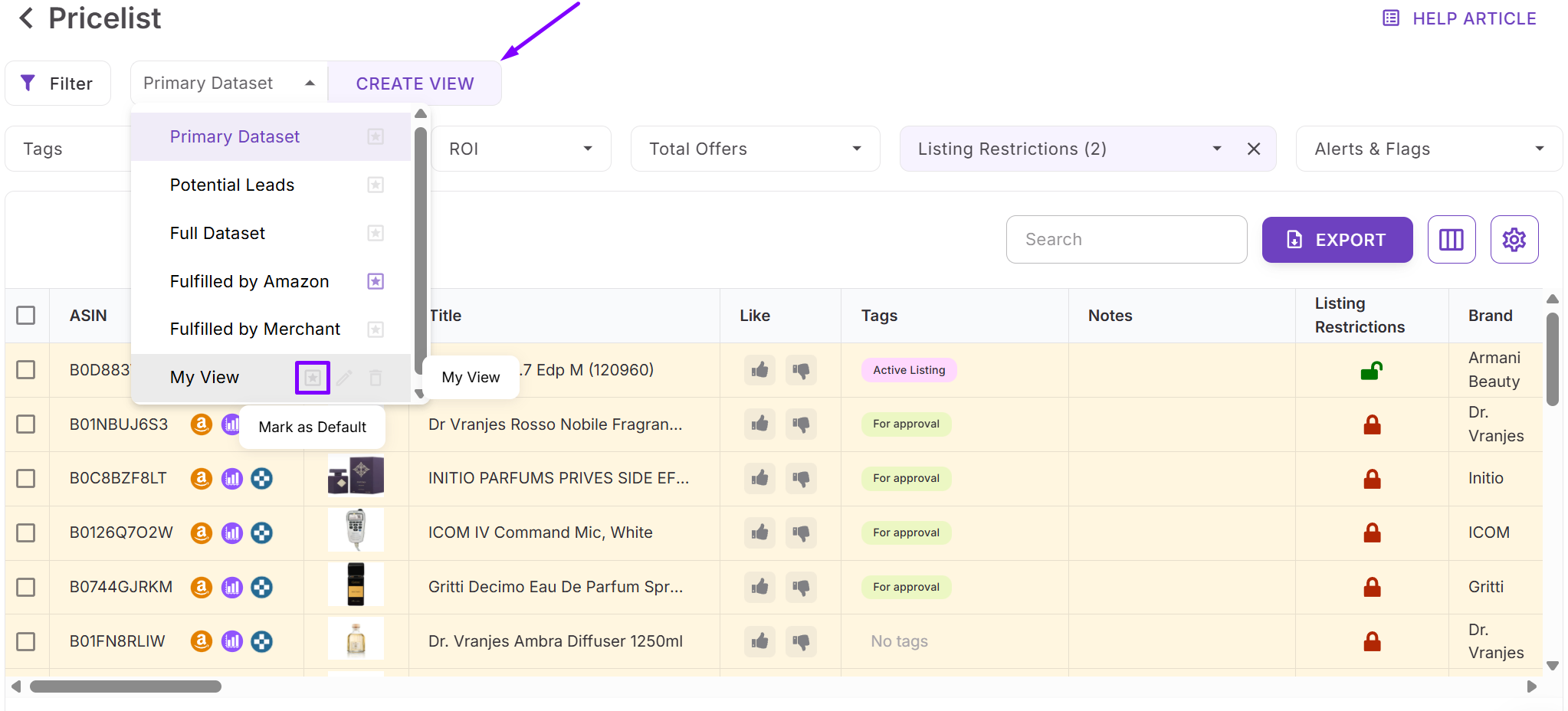 Guardar o actualizar la vista