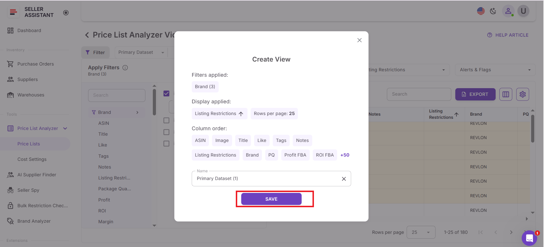 Guardar o actualizar la vista