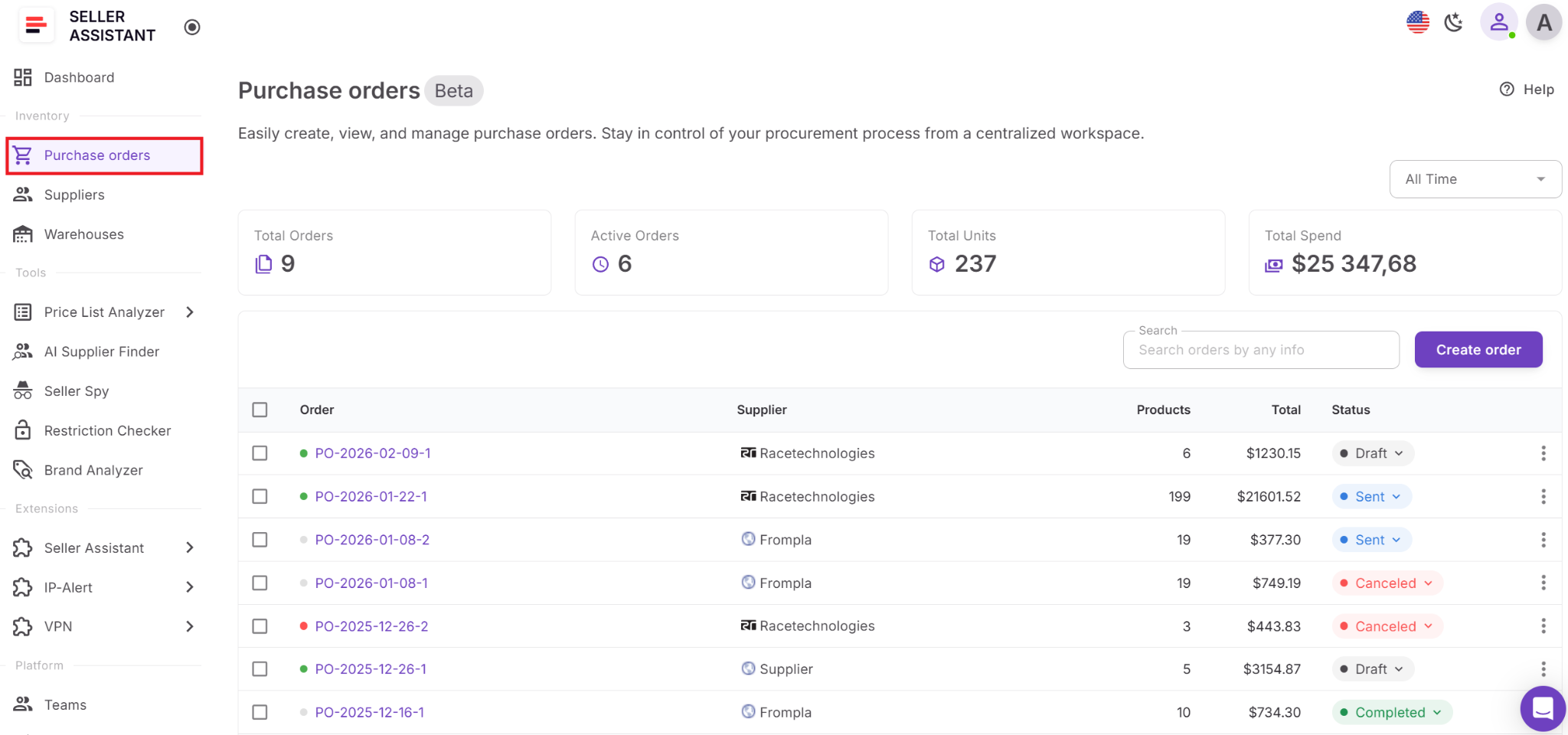 Adım 1. Satın Alma Siparişleri Modülünü Açın
