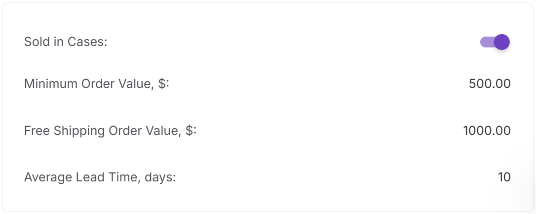 Tedarikçi Profilinde Tedarik Koşulları