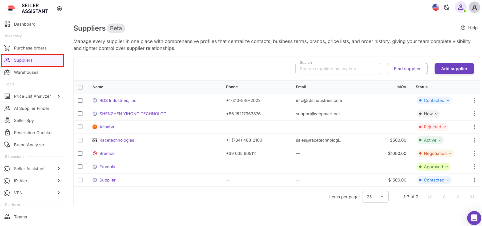 Adım 1. Tedarikçi Veritabanını Açın