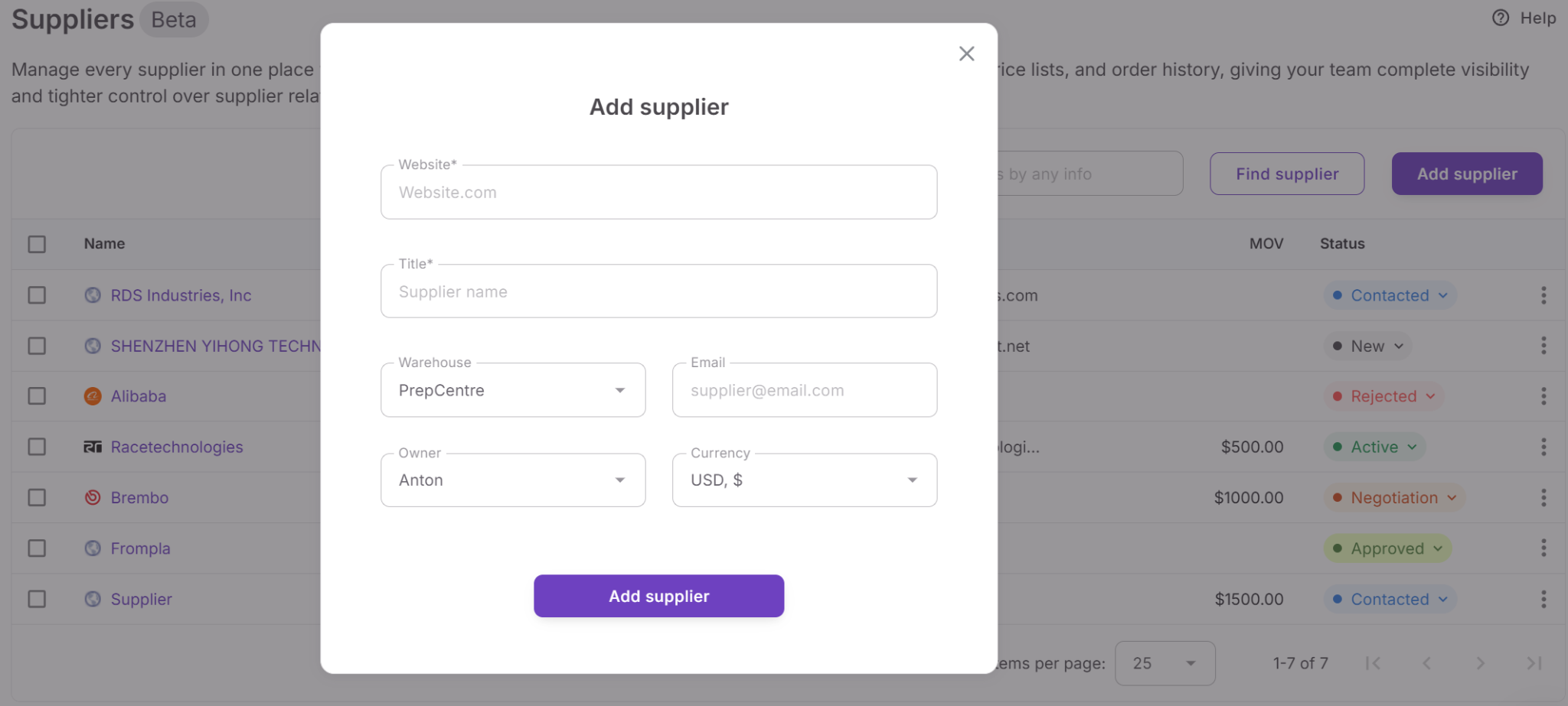 Adım 2. Yeni bir tedarikçi ekleyin