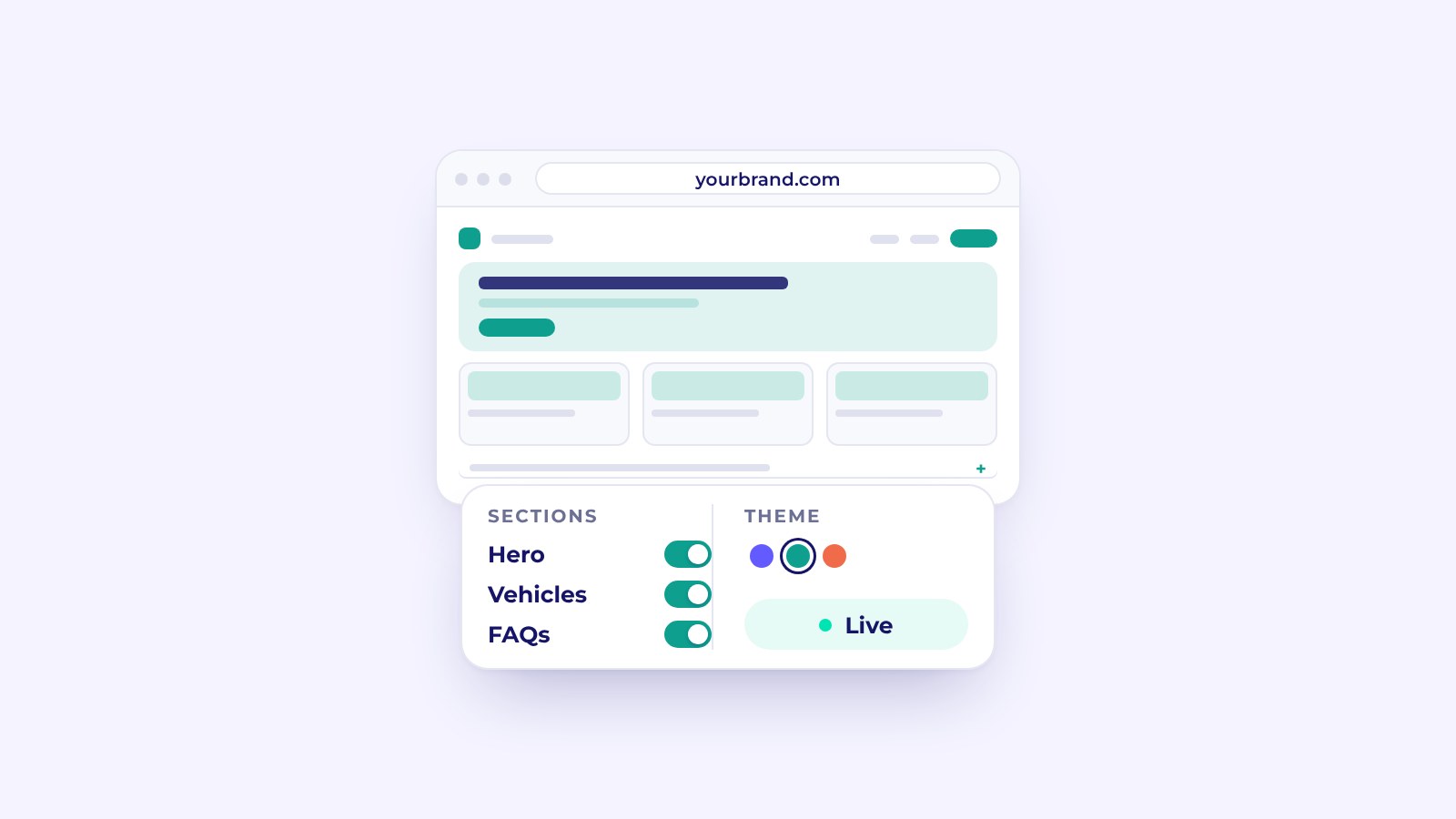 A branded booking website built in Loopit