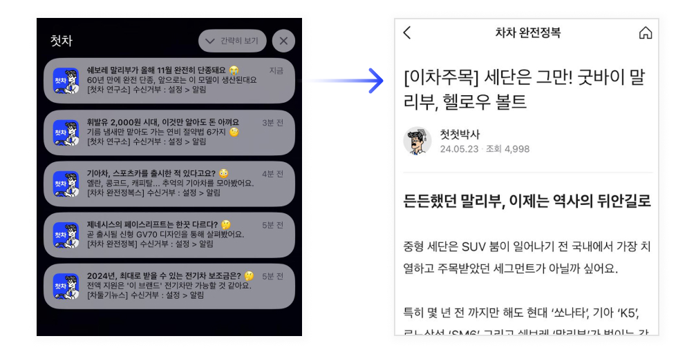 발행 콘텐츠 예시