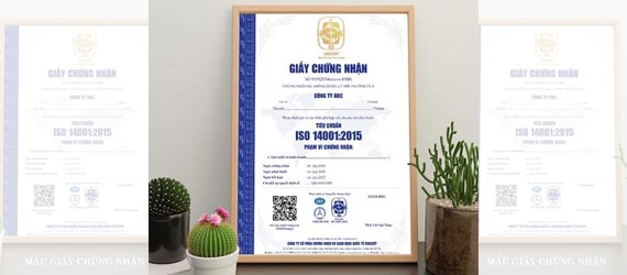Giấy chứng nhận ISO 14001 môi trường 2015