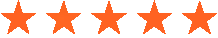 Orange starburst shape with a white center on a transparent background.