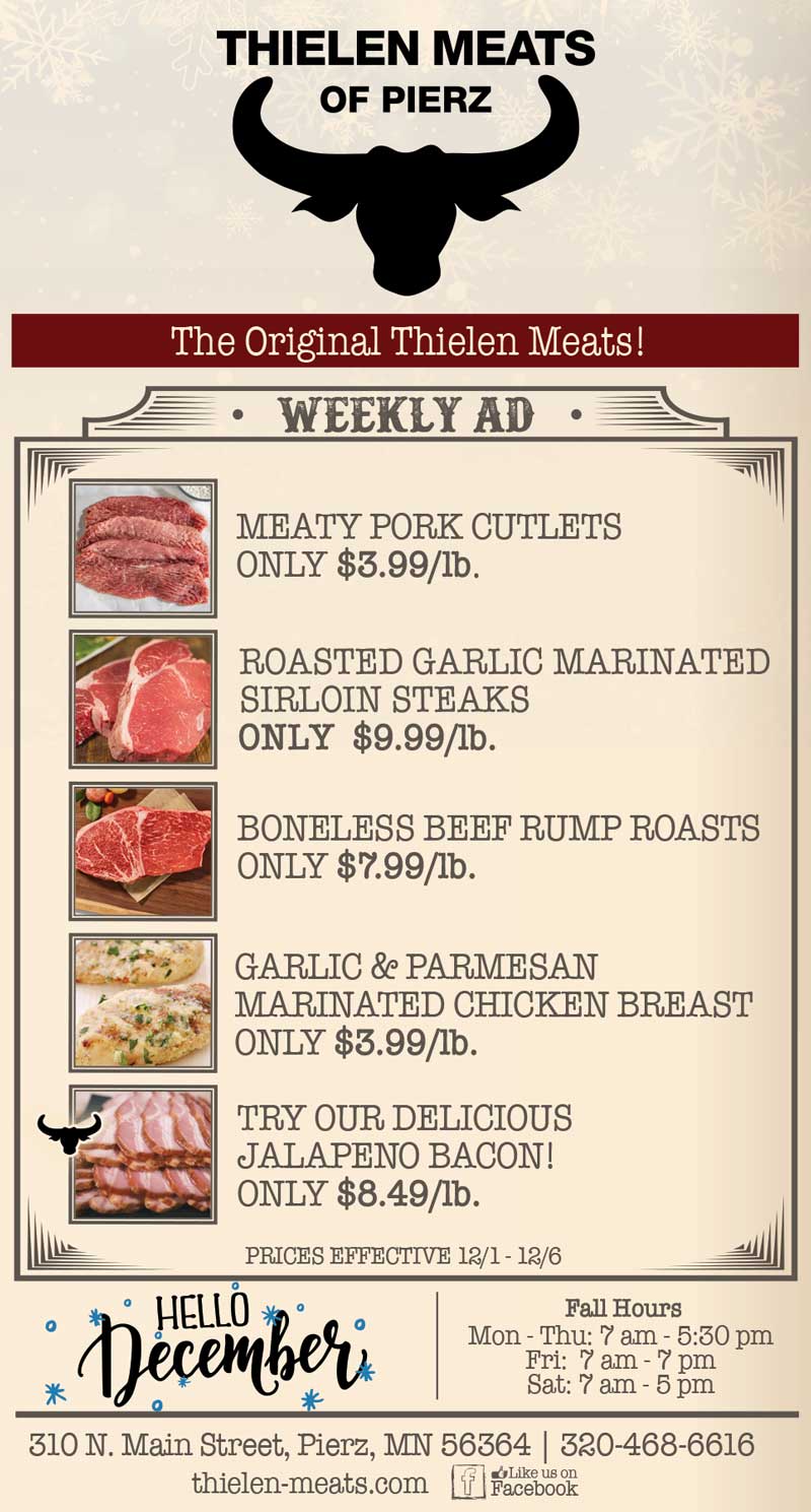 Thielen Meats Pierz Weekly Specials