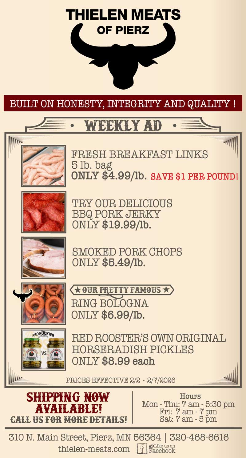 Thielen Meats Pierz Weekly Specials