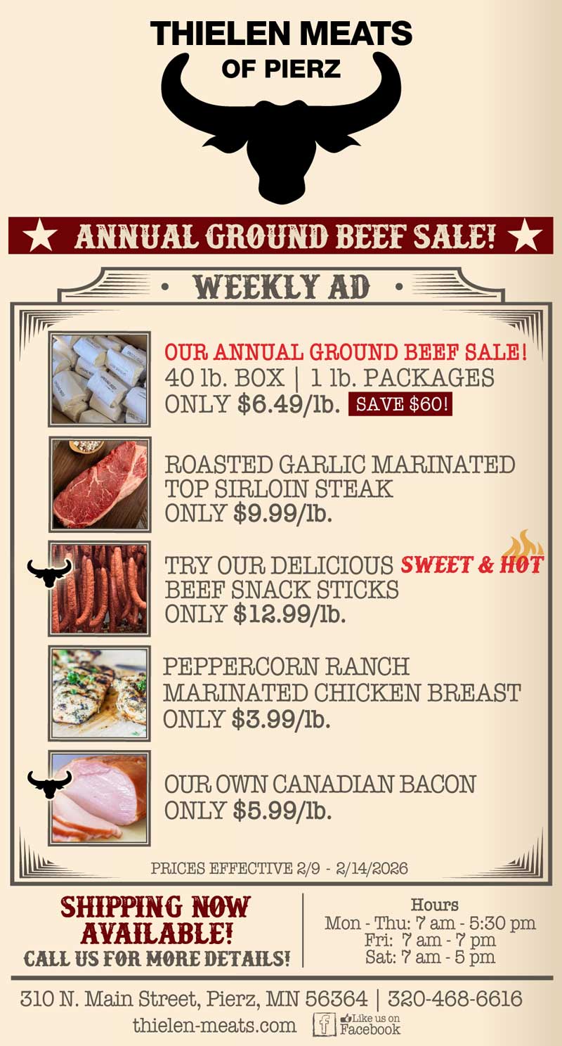 Thielen Meats Pierz Weekly Specials
