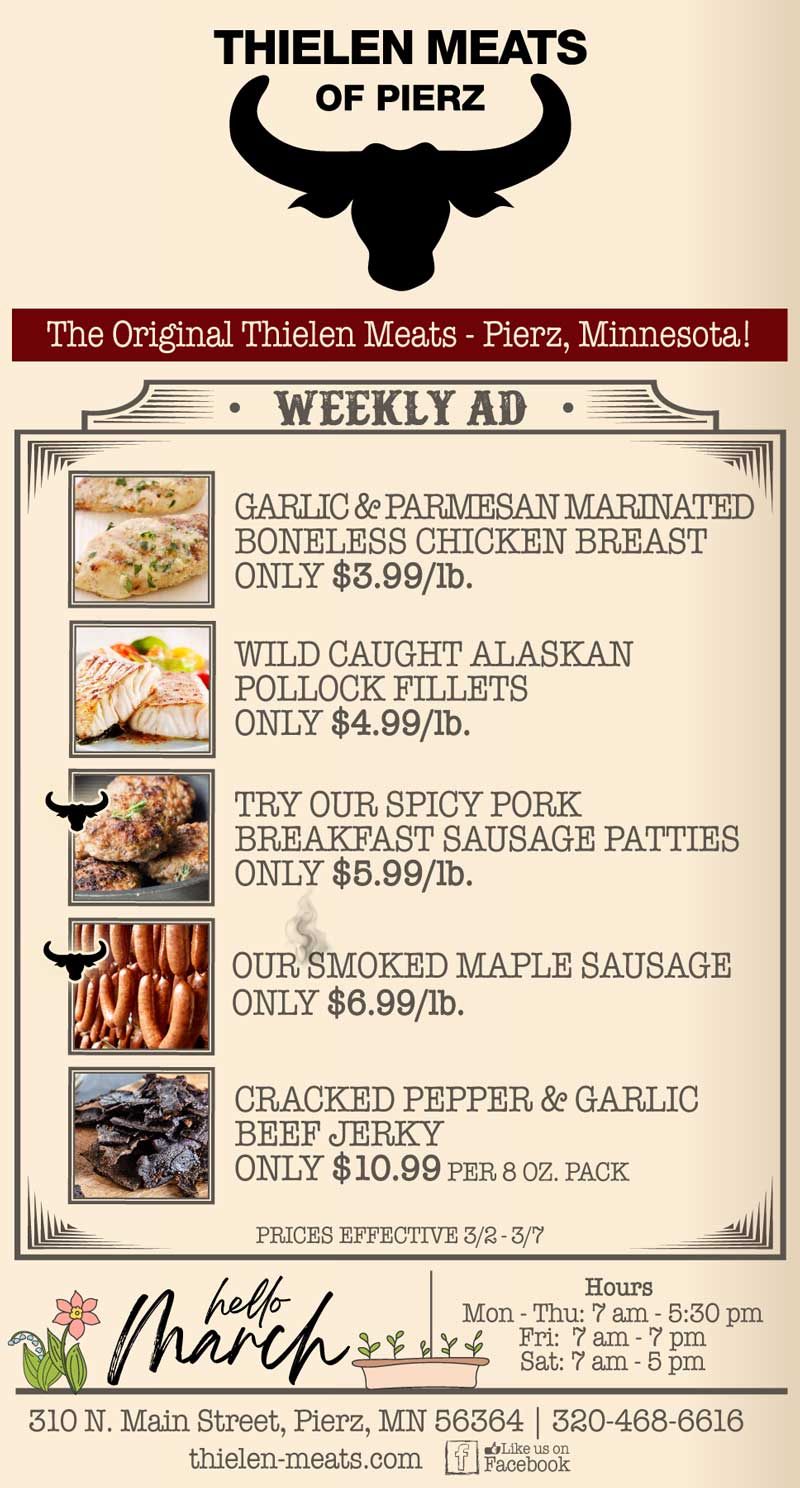 Thielen Meats Pierz Weekly Specials