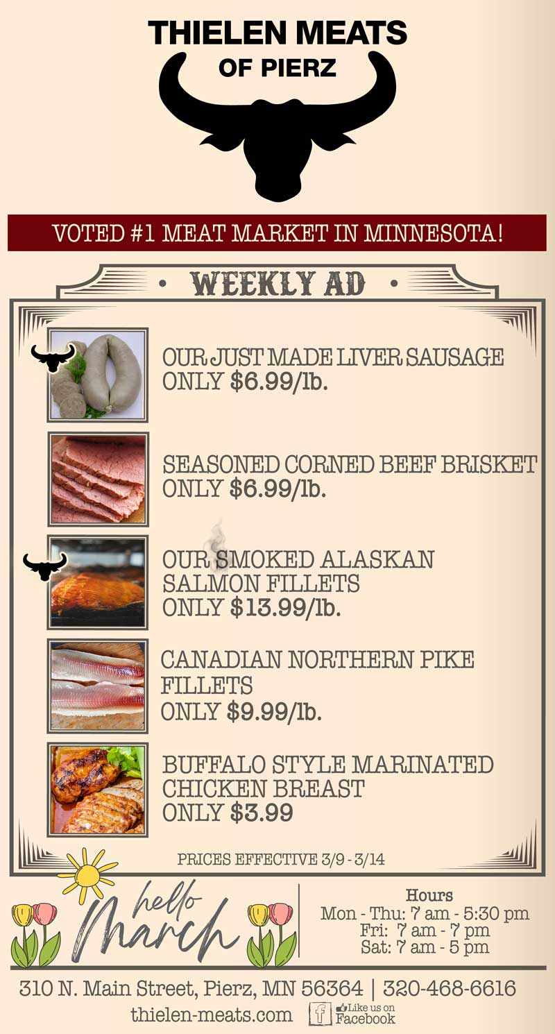 Thielen Meats Pierz Weekly Specials