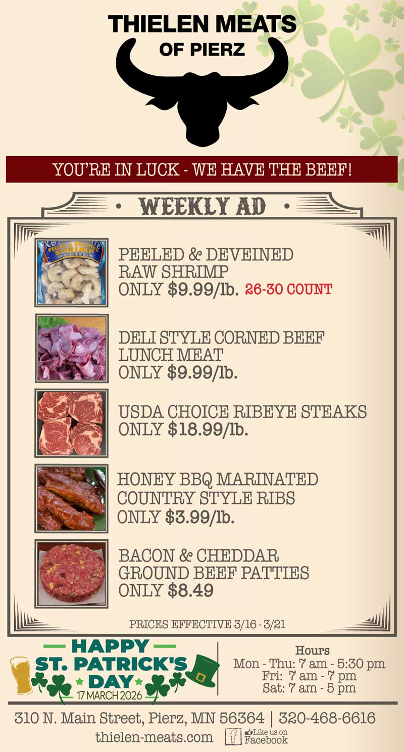Thielen Meats Pierz Weekly Specials