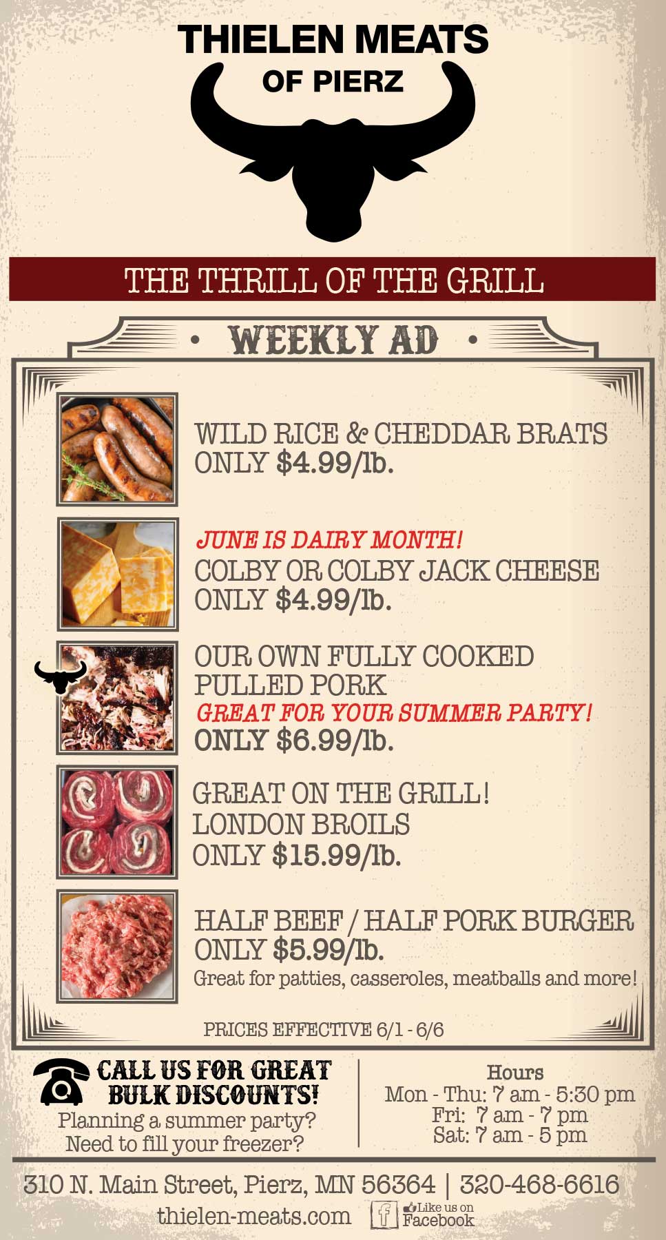 Thielen Meats Pierz Weekly Specials