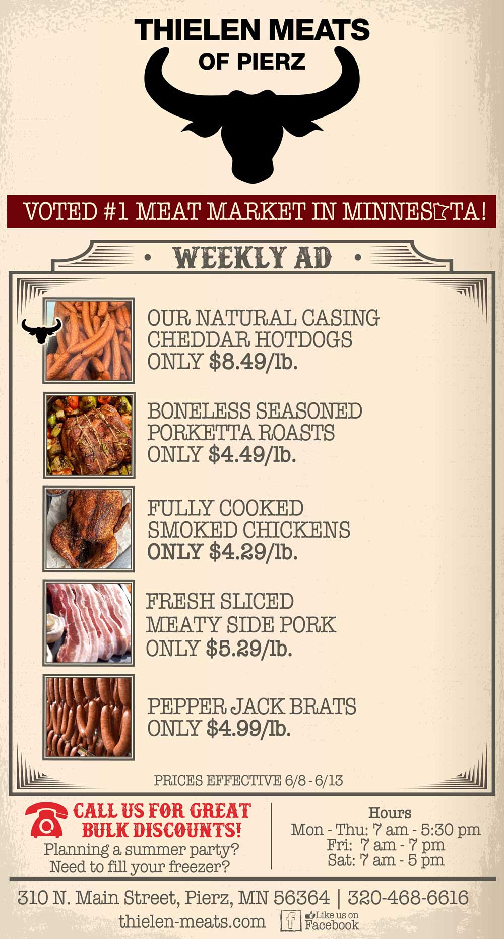 Thielen Meats Pierz Weekly Specials