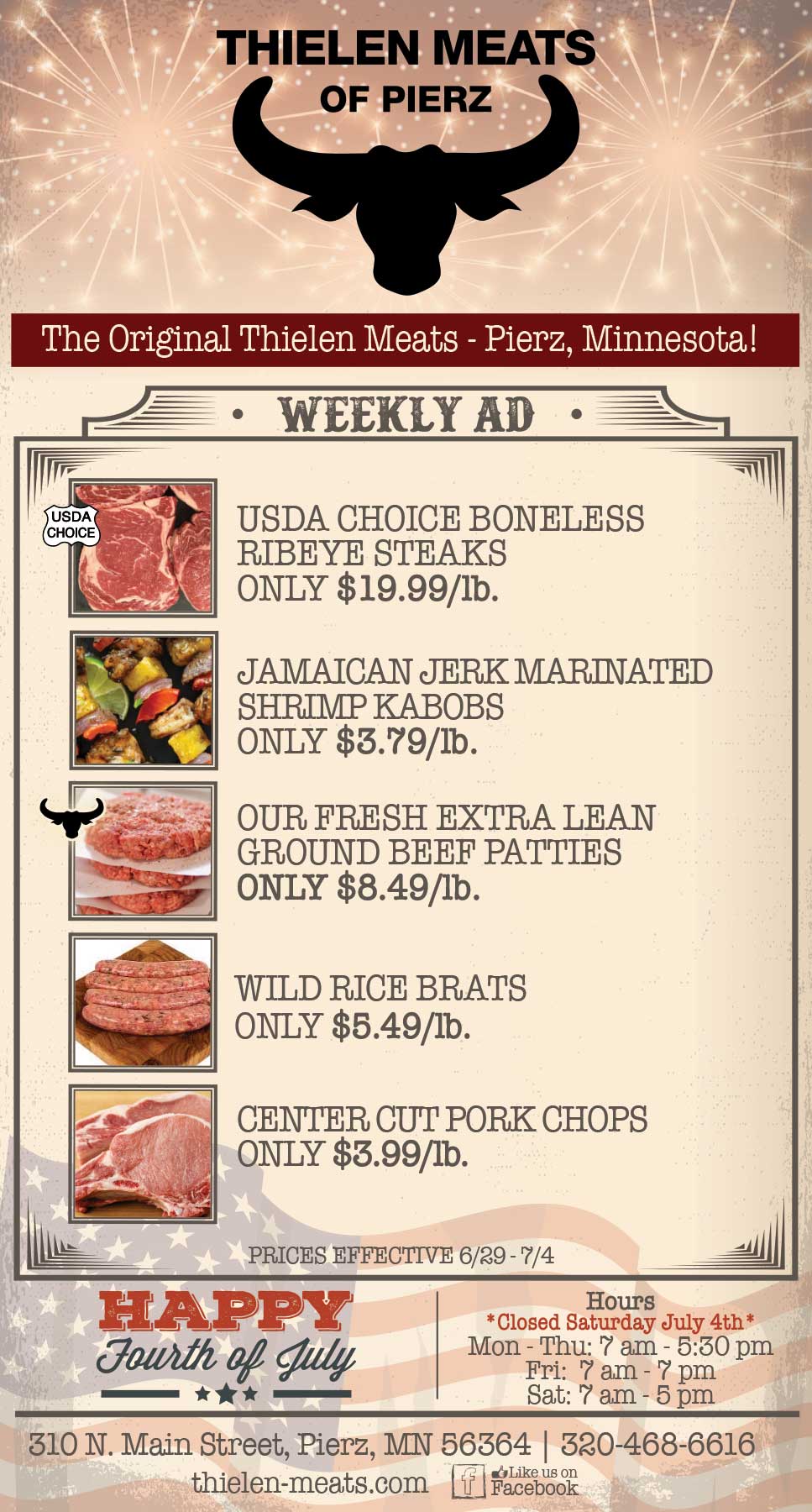 Thielen Meats Pierz Weekly Specials