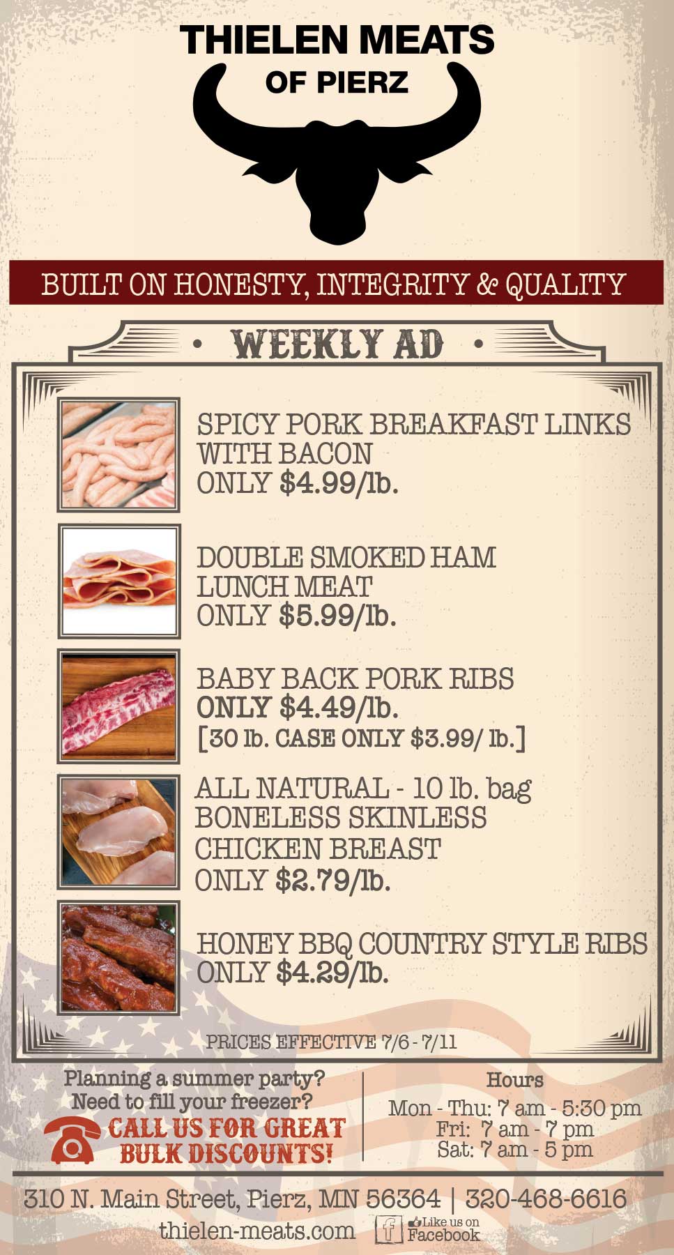 Thielen Meats Pierz Weekly Specials