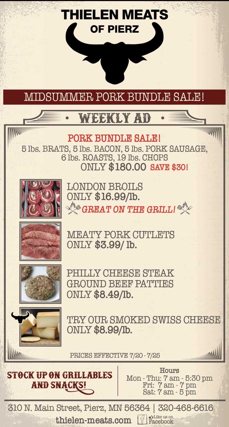 Thielen Meats Pierz Weekly Specials