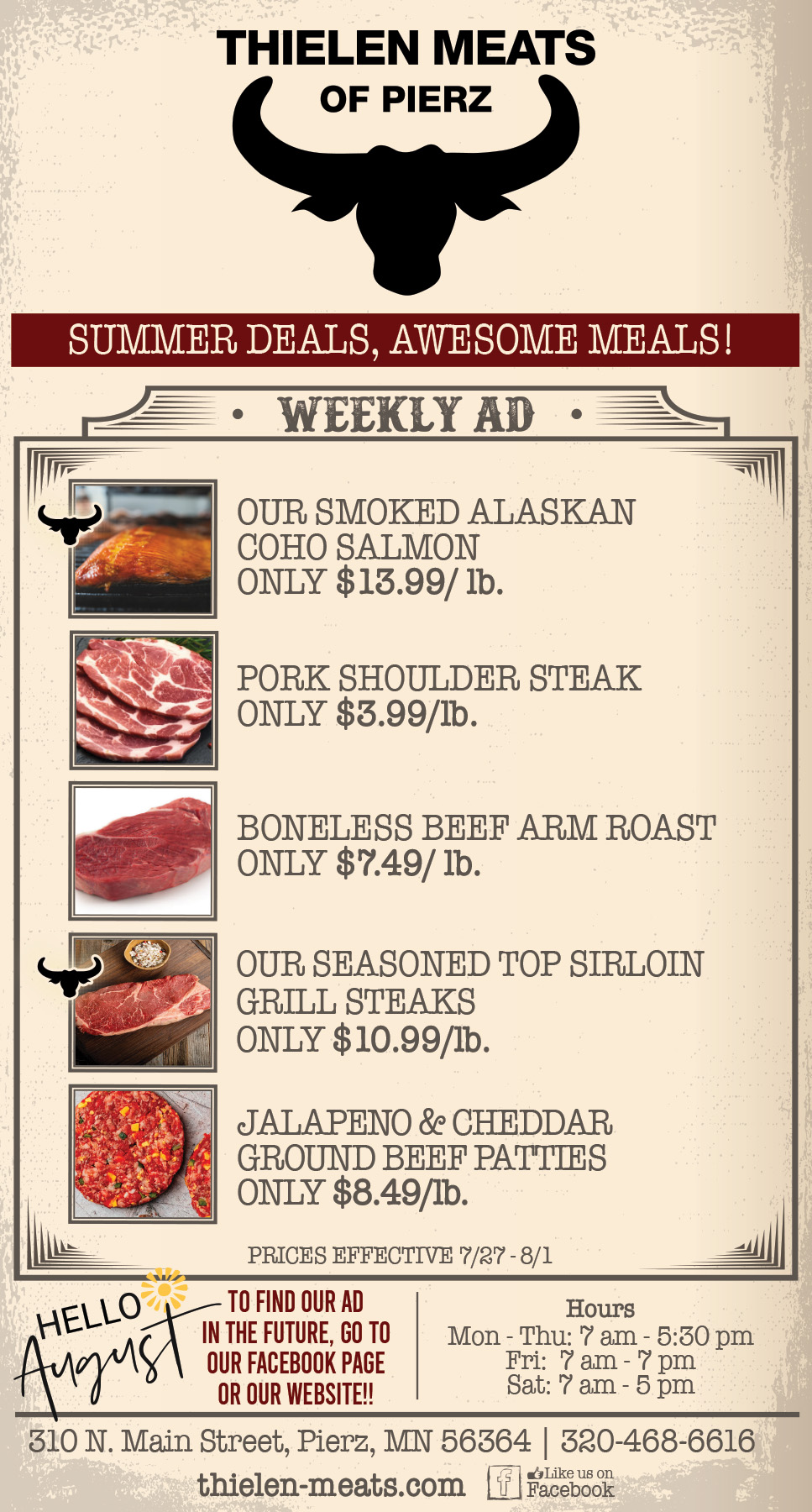 Thielen Meats Pierz Weekly Specials