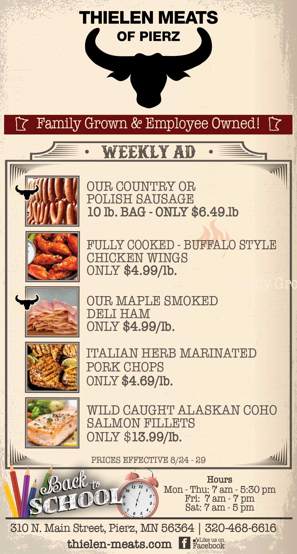 Thielen Meats Pierz Weekly Specials